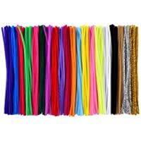 ewtshop 200 Unidades Limpiapipas DIY Limpiapipas Set- Flexible para niños de Peluche para Manualidades y Decorar…